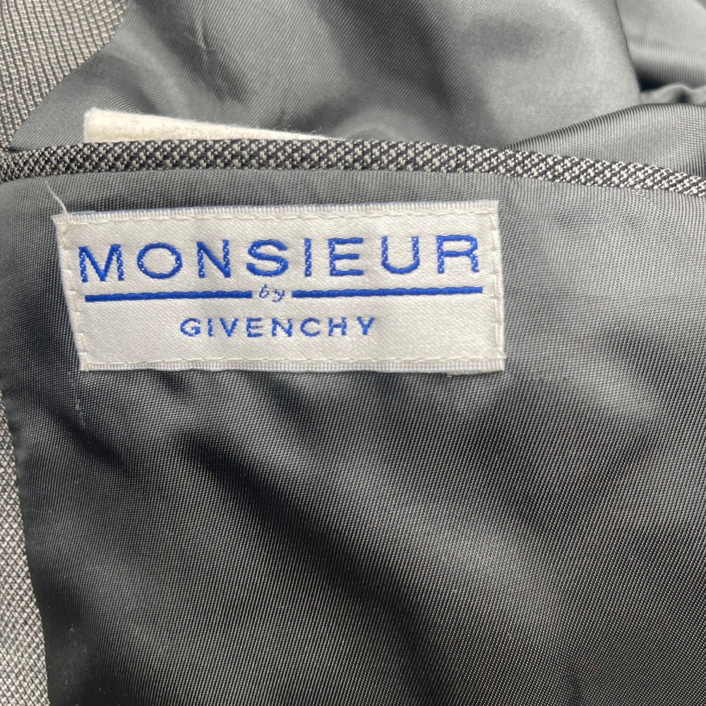Vintage‎ USA Monsieur Givenchy Grey Double Breasted Blazer Jacket Peak Lapel 40L - Picture 8 of 14